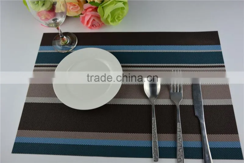 Europe fashion new style Blue with brown strip rainbow placemat