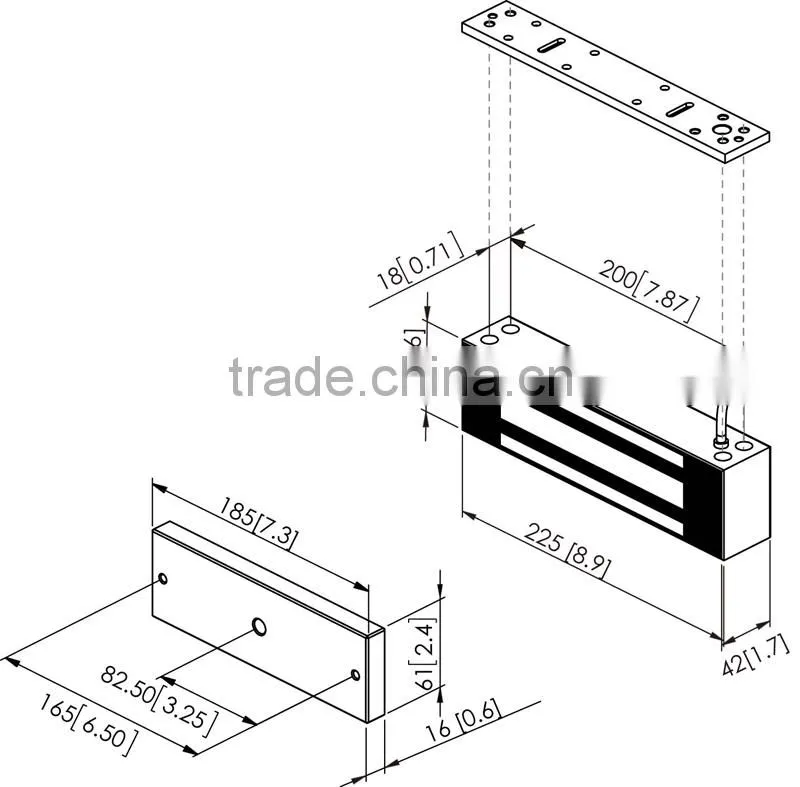 Weather Proof 1300Lbs 600Kgs Electromagnetic Lock