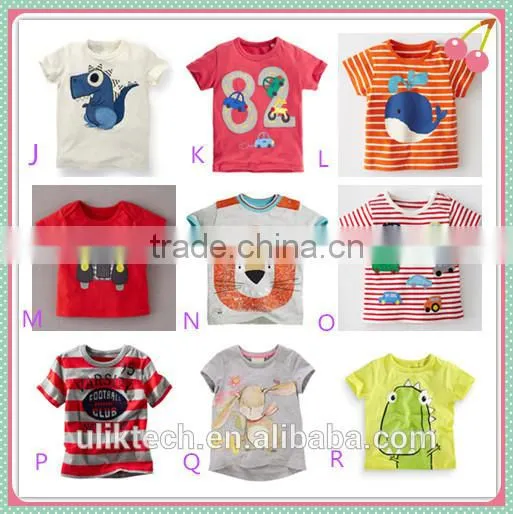 new stylish soft fabric boys t shirt Silly frog applique