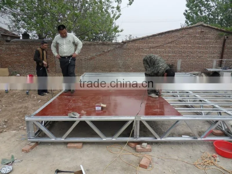 2016 hot sale movable house steel chassis isolate ground moisture anity humidity