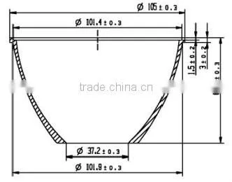 High power cob led mirror pc reflector
