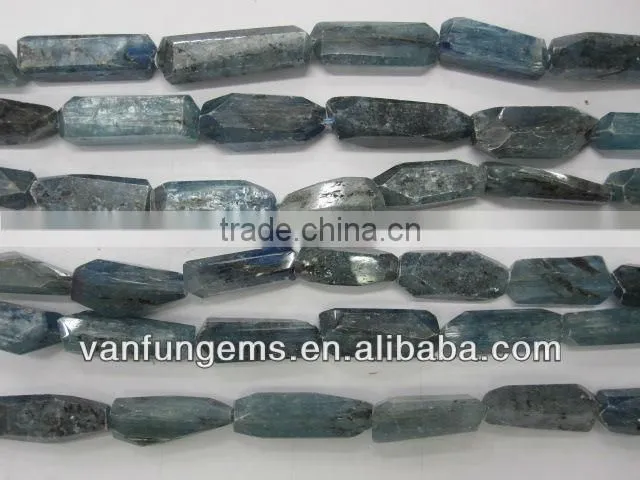 Faceted tumble old blue kyanite stone