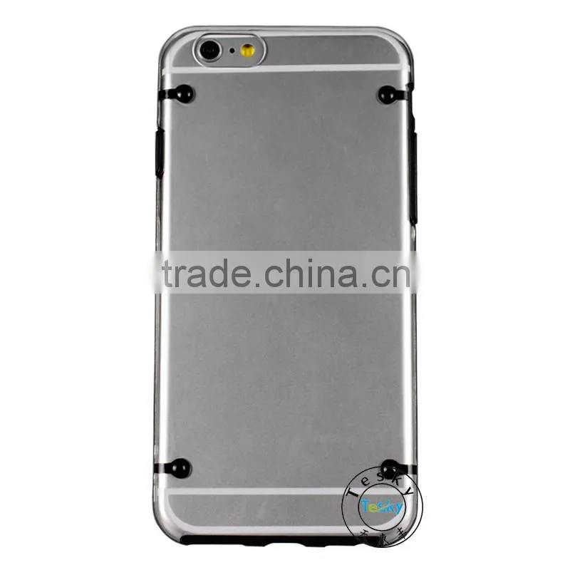 TPU bumper with clear back cover for iphone 6 , for iphone 6 case