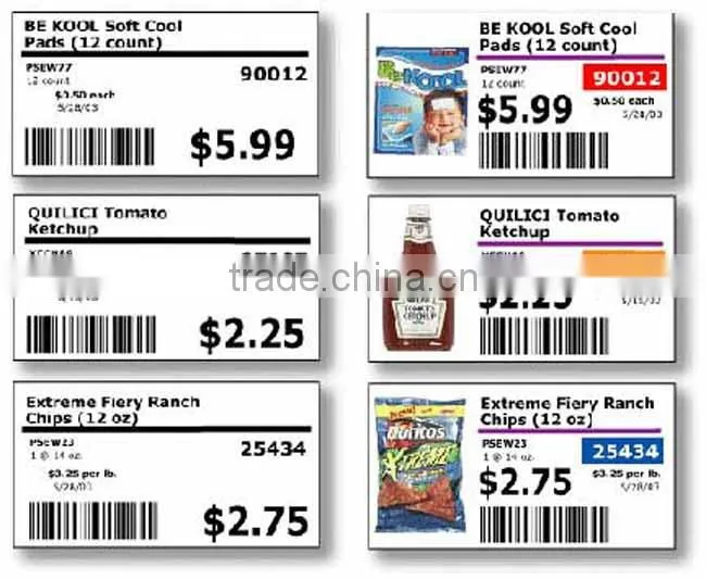 Supermarket shelf label , shipping labels ebay
