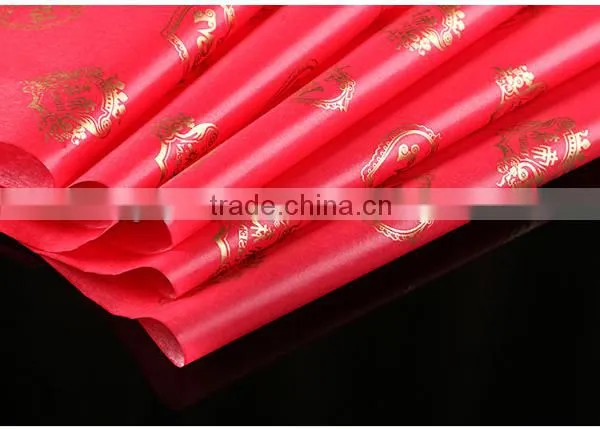 New design gift wrapping gold tissue paper