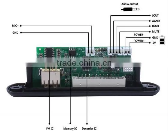Vire mini speaker VTF-108REC customized recording audio module/pcba