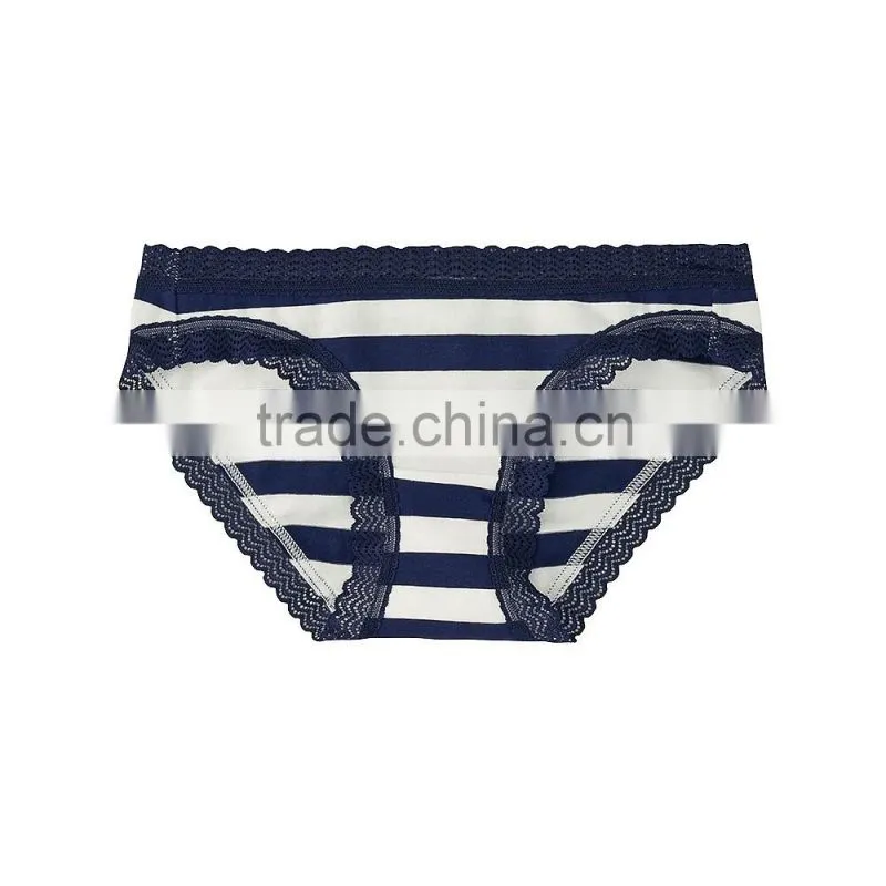 Women comfortable cotton elastane lace brief sexy ladies underwear