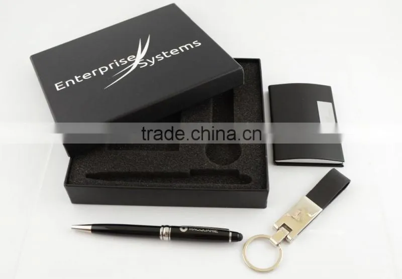 High-end Company Gifts Business Travel Portable Tool Kits including Name Card Holder, Key Chain and Ballpoint Pen