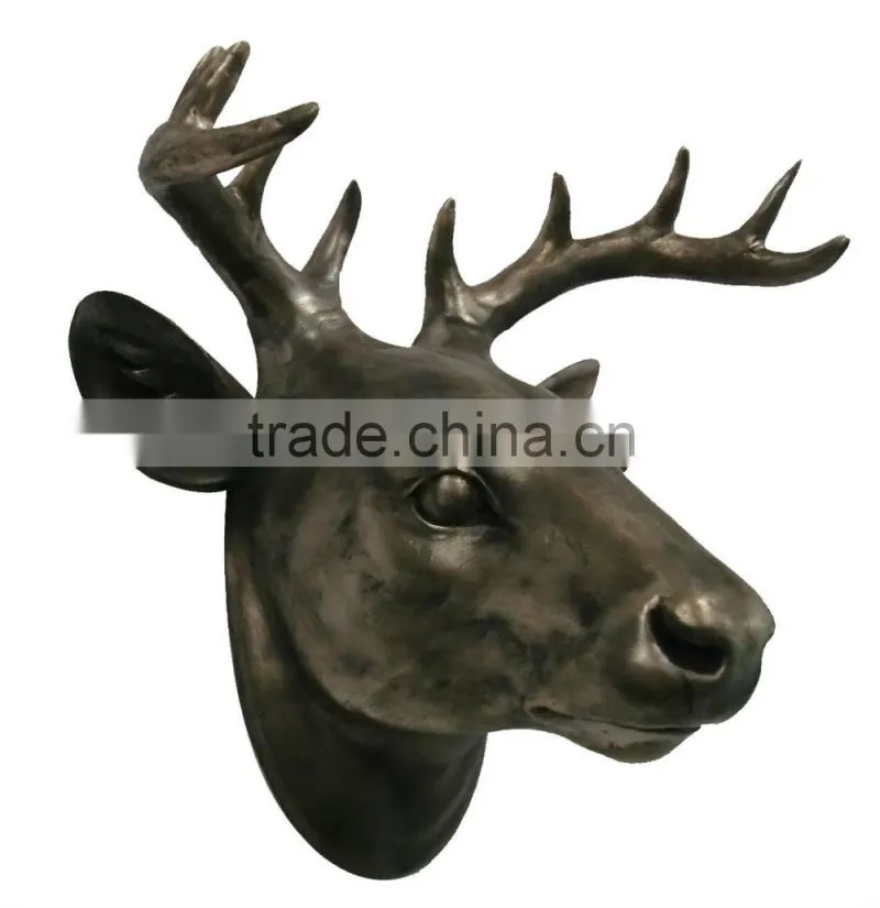Golden deer head resin nativity figurines