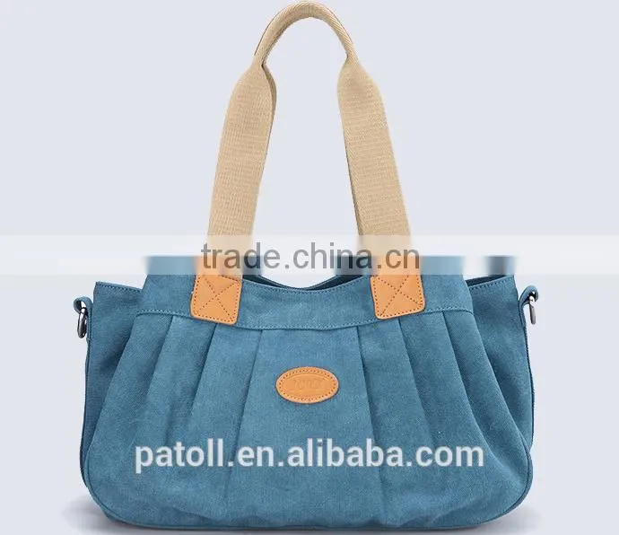 Alibaba China high quality round utility canvas tote bag round canvas bag