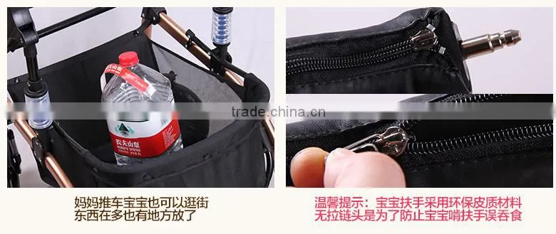 High-view, Aluminum Alloy, Shock Absorption, Portable and Foldable Stroller for Baby to Sit or Lie down