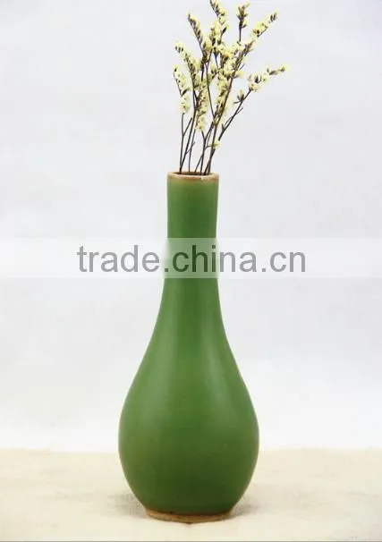 Handmade Antique Turquoise Ceramic Flower Vase HY0557