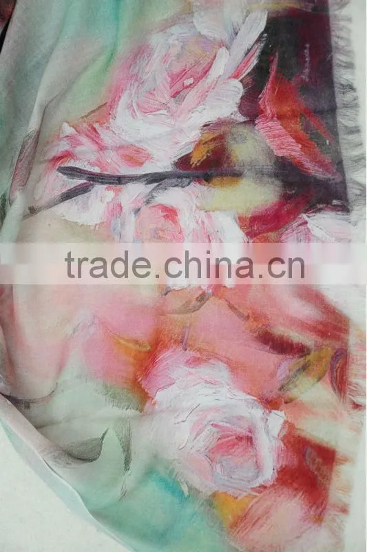 thin wool scarf 2014 newest design 100% thin wool scarf