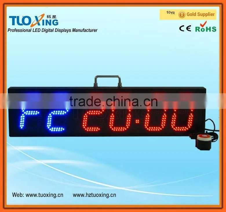 6 digit 6 inch LED digital large outdoor crossfit timer