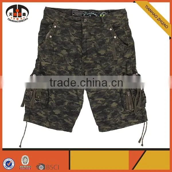 Custom Military Style Spandex Camo Shorts Wholesale for Men