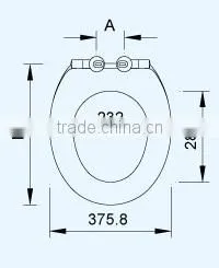 urea soft close toilet seat cover with two push button quick release design suitable for EU bathroom