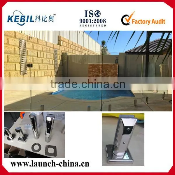 glass balcony railing stainless steel mini top rail / handrail slot