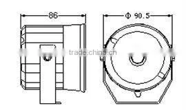 DC 12V 24V Car Siren,ES-305