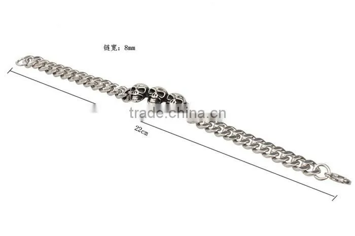 Kindy jewelry JCB0236 vintage punk style stainless steel north skull bracelet for men