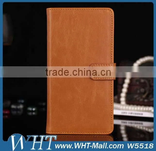 Top Quality Three Card Slots Leather Purse Case for LG G3, for LG G3 Flip Case Cover