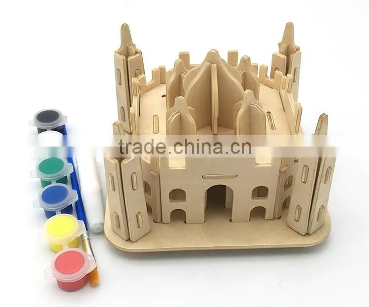 Wooden 3D DIY World's Famous Building Puzzle