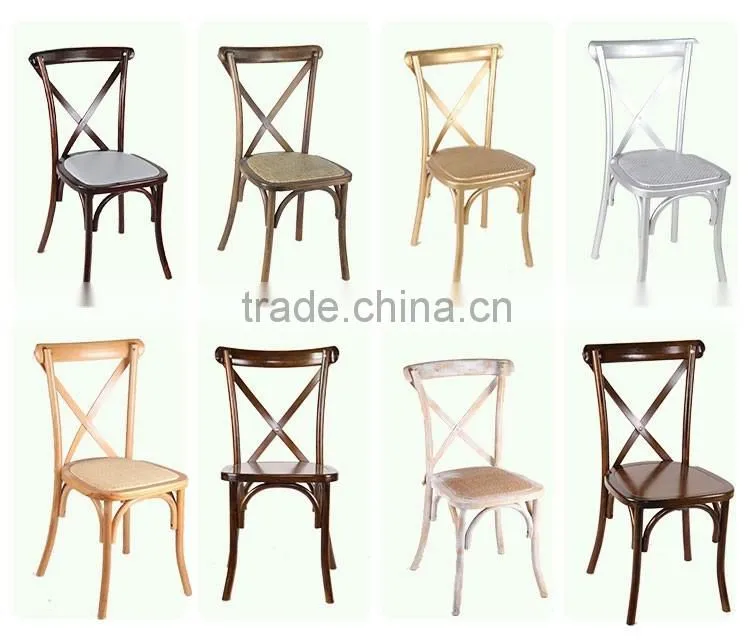 Pass En Beautiful Design Wooden Back Cross Chair