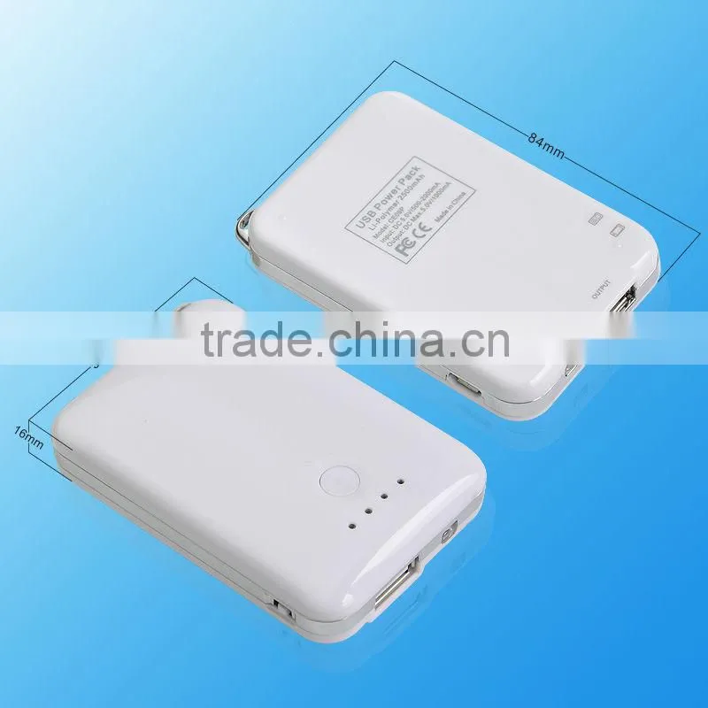 2500mAh usb battery pack for iphone and digital product