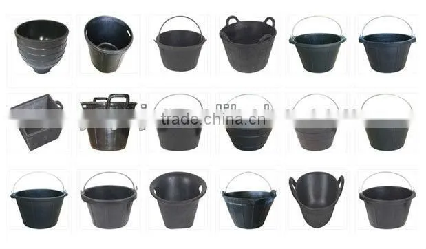 10L cement rubber bucket with handle,construction/building tools