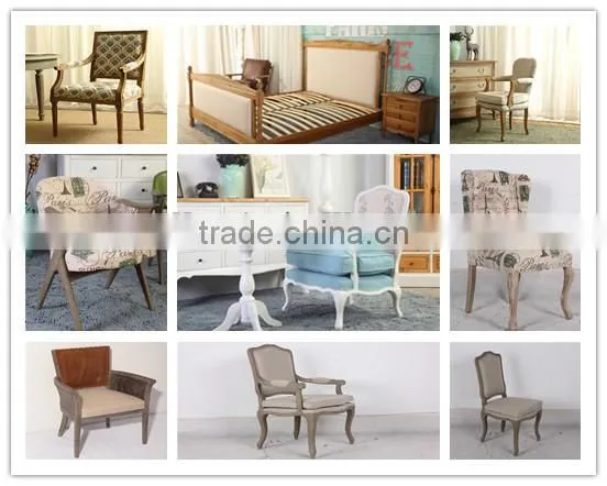 vintage wood frame armchair