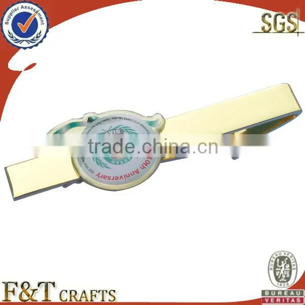 promotional black annealed logo custom made tie bar