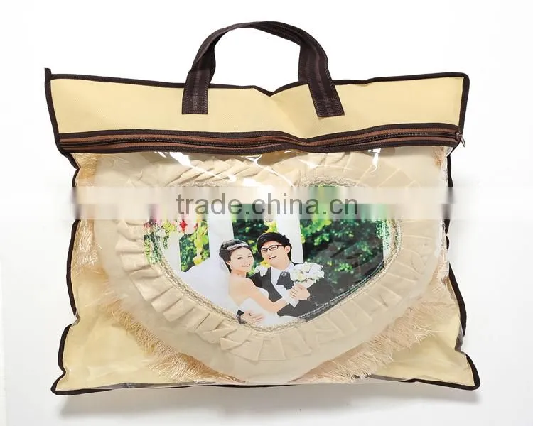 Newest heart shape cushion cover for sublimation, printing photo pillow