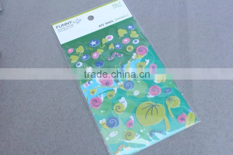 3d cartoon felt wall sticker craft for kids