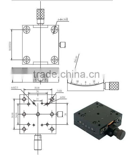Dovetail Manual goniometer stage