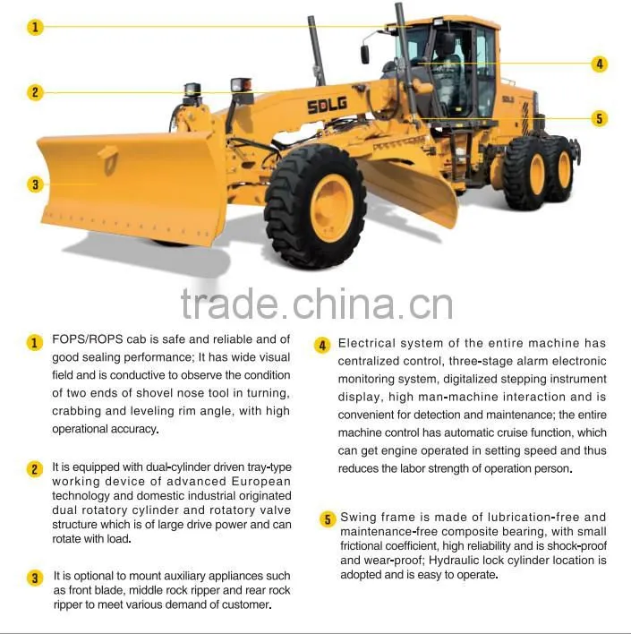 SDLG brand motor grader G9220 (165hp 180hp 190hp 200hp 220hp motor grader)