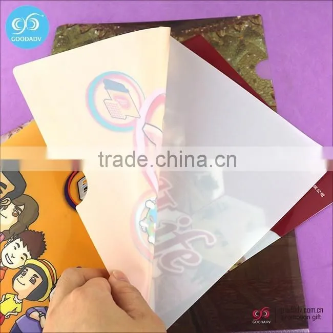 Cartoon printing school stationery file folder/ A4 size plastic folder /pp folder for kids