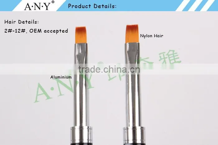 ANY Nail Artist Using UV Gel Nail Beauty Nylon Hair Nail Art Flat Brush UV Gel Art
