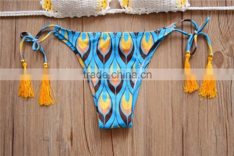 hand knitted sexy swimwear , crochet design sexy sling bikini