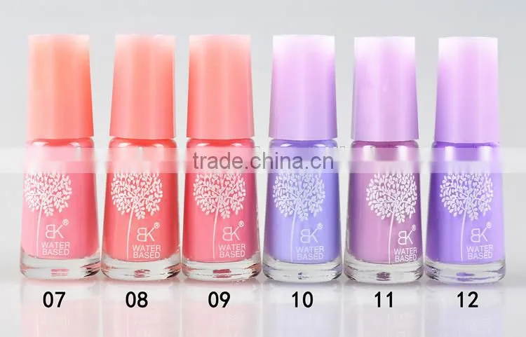 7ml 60color Water based peel off nail polish non-toxic easy use