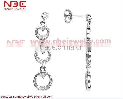 925 sterling silver earring with AAA CZ stone