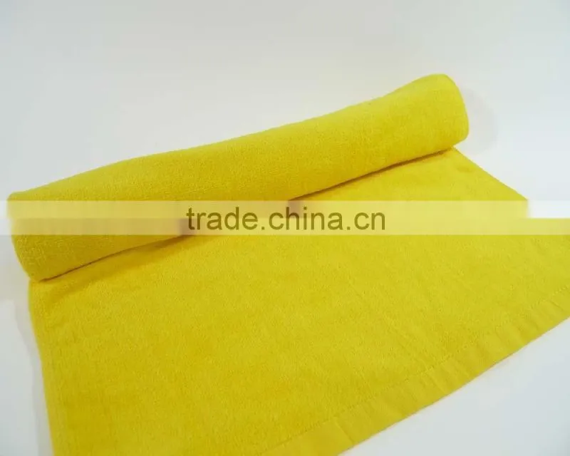 Yellow cotton velour towel