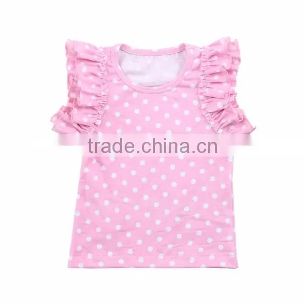 2016 Kaiyo Summer new style Kids Baby Girls New Sleeveless Kids dot Cotton Ruffle Wholesale fahion cheap cute Girls