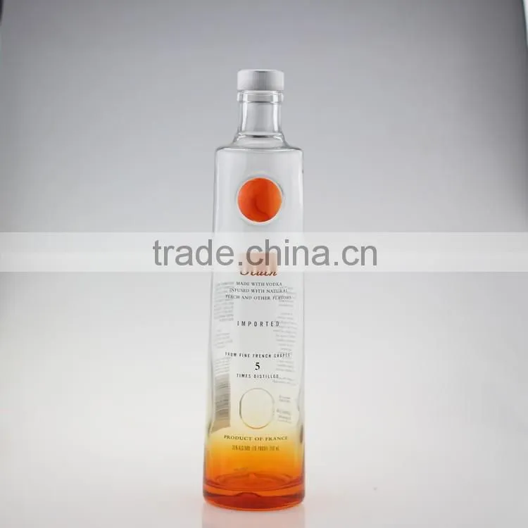 Be sought after champagne frosted bottles brand brandy bottles 600ml spary black bottle cork