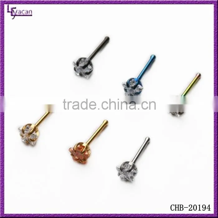 Slave Nose Rings Wholesale Gem Paved Body Jewelry Nose Bone