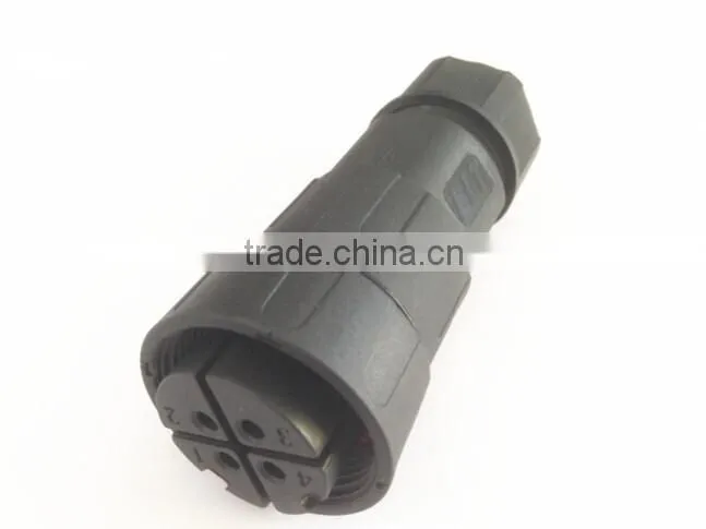 4 pole waterproof connector male socket with female plug cable to board connector