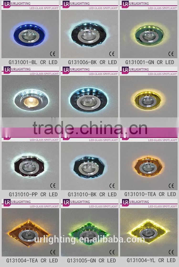 Octagonal Glass surface for decoration light mr16 led downlight ceiling light