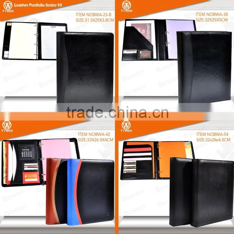 A4 leather portfolio folder&conference folder&compendium folder
