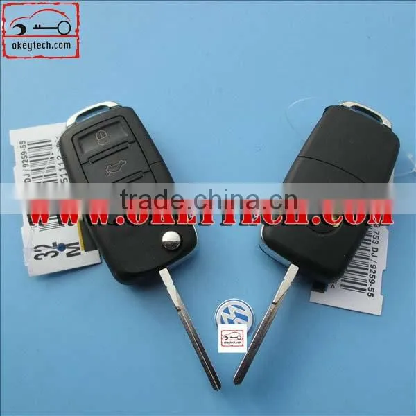 OkeyTech VW 3 buttons remote key shell for vw flip key for vw key cover for vw