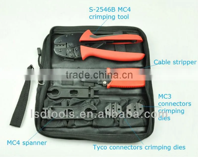 S-K2546B Solar cable crimping tool kits,solar pv tool for MC3/MC4 connectors