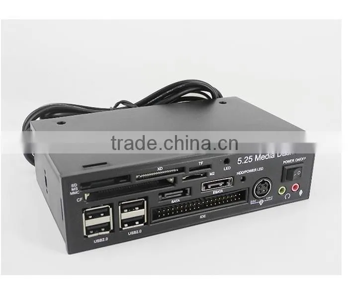 MEDIA DASHBOARD PANNELLO MULTIFUNZIONE USB COMPUTER PC LETTORE SCHEDE 5.25