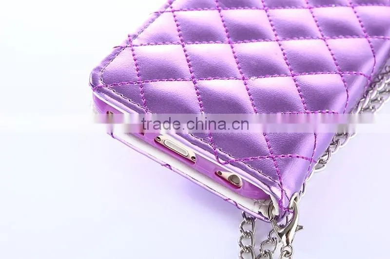 Luxury charm leather handbag wallet purse cover case for iphone6s